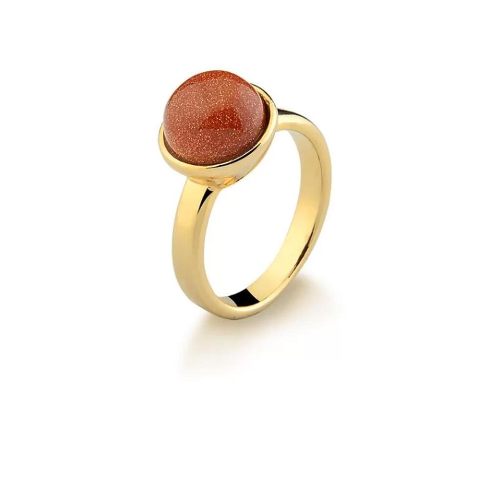 Sky Blue Agate Cabochon Solitaire Size 5